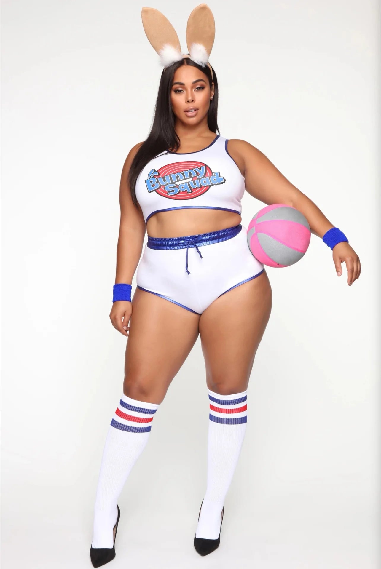 Sexy Lola Bunny Basketball Cosplay Costume – Space Jam Inspired Bunny Girl Set with Ears, Socks & Bracers