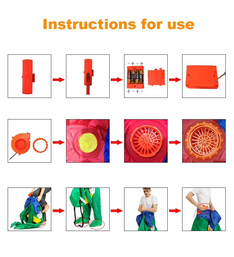 ✨ Inflatable Dinosaur & Animal Ride-On Costume – Funny Halloween Party Cosplay Suit for Adults
