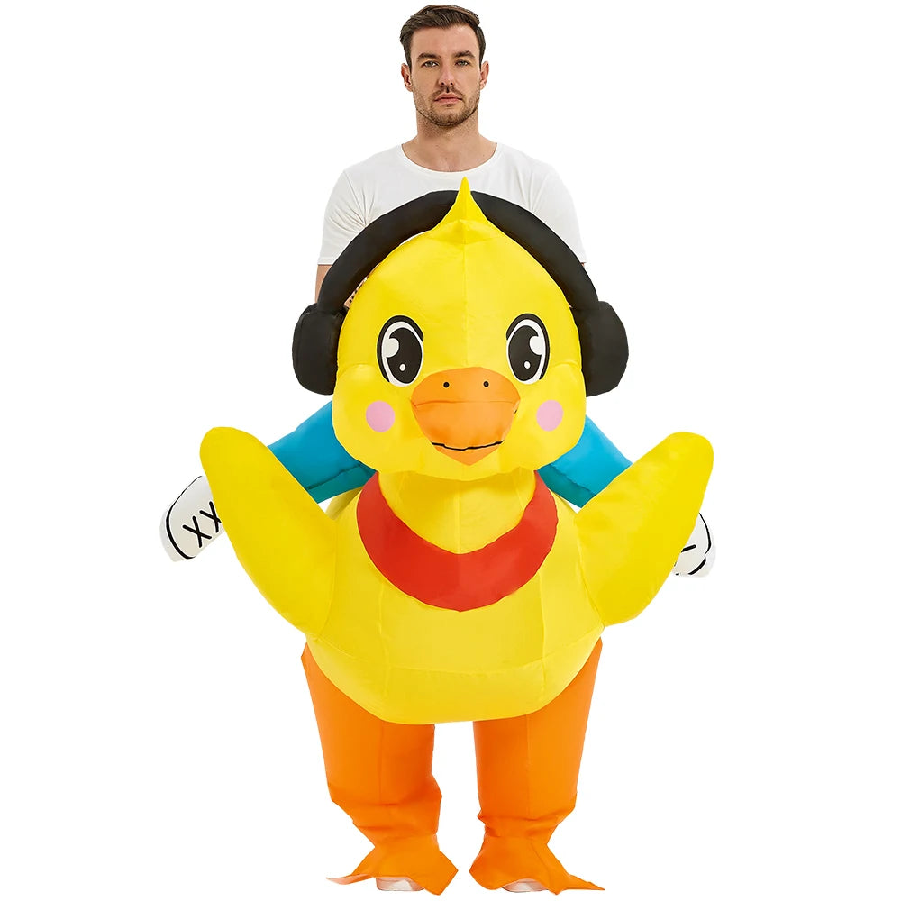 ✨ Inflatable Dinosaur & Animal Ride-On Costume – Funny Halloween Party Cosplay Suit for Adults