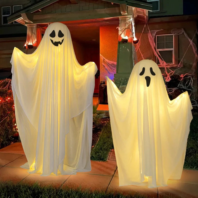 ✨ Life-Size Glowing Ghost Decoration – Spooky Standing Light-Up Halloween Display for Indoor & Outdoor Fun