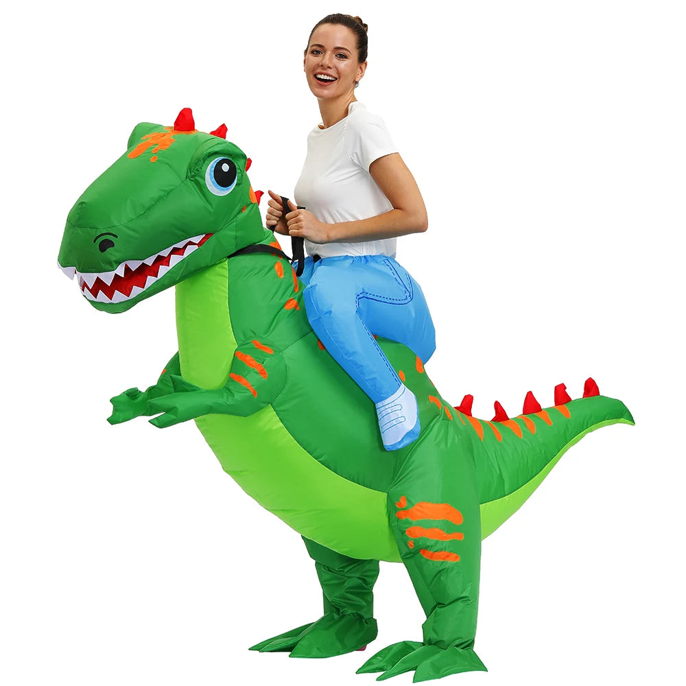 ✨ Inflatable Dinosaur & Animal Ride-On Costume – Funny Halloween Party Cosplay Suit for Adults