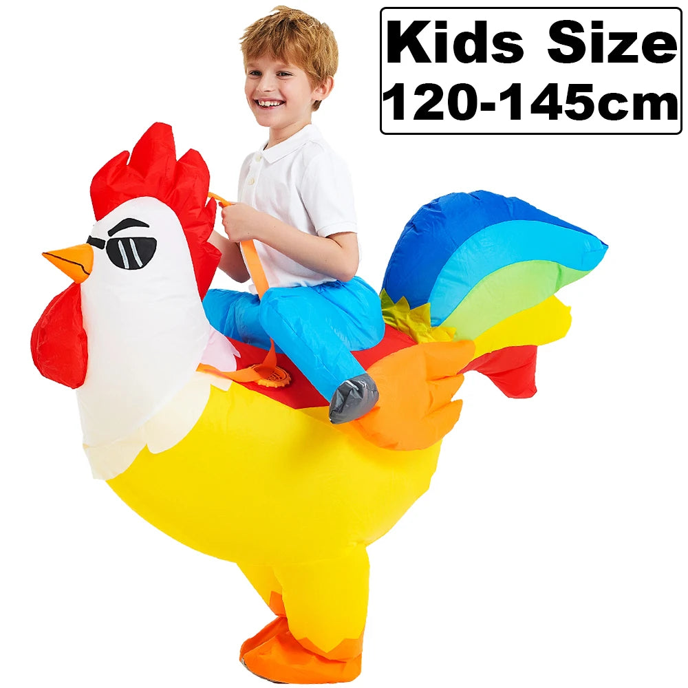 ✨ Inflatable Dinosaur & Animal Ride-On Costume – Funny Halloween Party Cosplay Suit for Adults