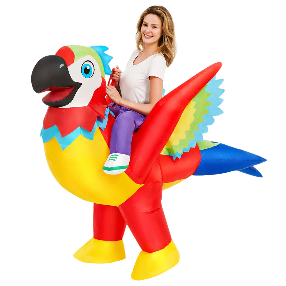 ✨ Inflatable Dinosaur & Animal Ride-On Costume – Funny Halloween Party Cosplay Suit for Adults