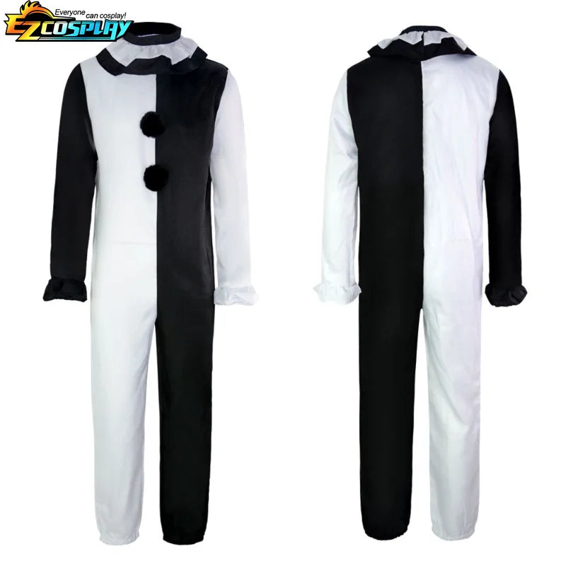 Terrifier Art the Clown Costume Set – Scary Horror Movie Cosplay with Mask | Halloween Killer Clown Outfit