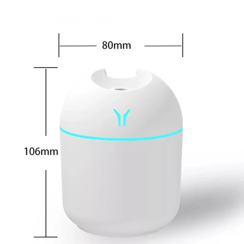✨ Mini LED Aroma Diffuser & Humidifier – USB-Powered for Home & Car (250ML)
