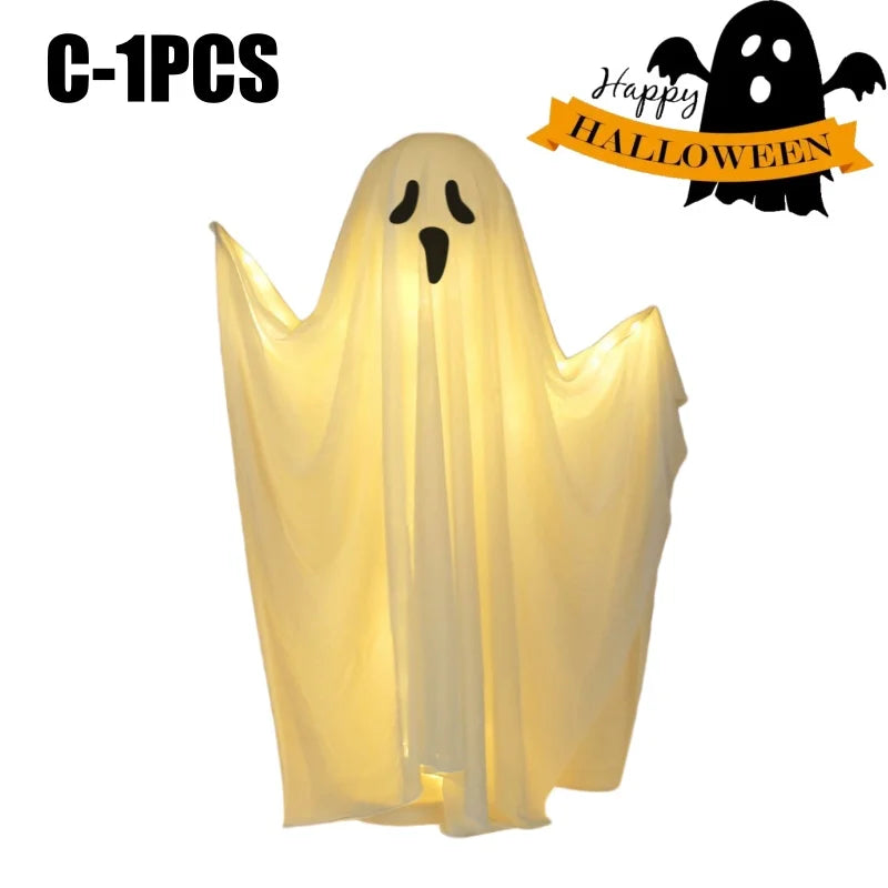 ✨ Life-Size Glowing Ghost Decoration – Spooky Standing Light-Up Halloween Display for Indoor & Outdoor Fun