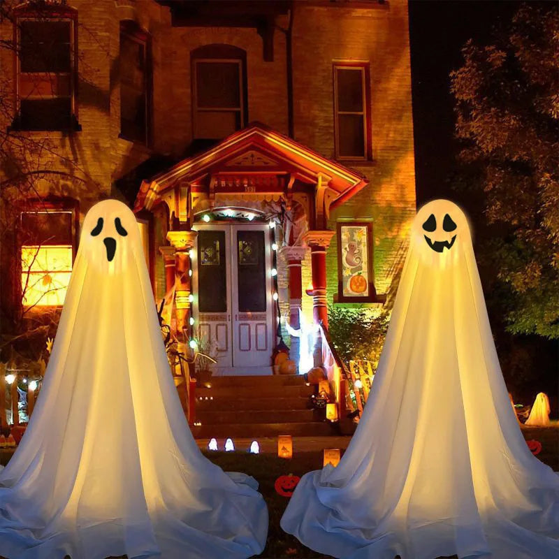 ✨ Life-Size Glowing Ghost Decoration – Spooky Standing Light-Up Halloween Display for Indoor & Outdoor Fun