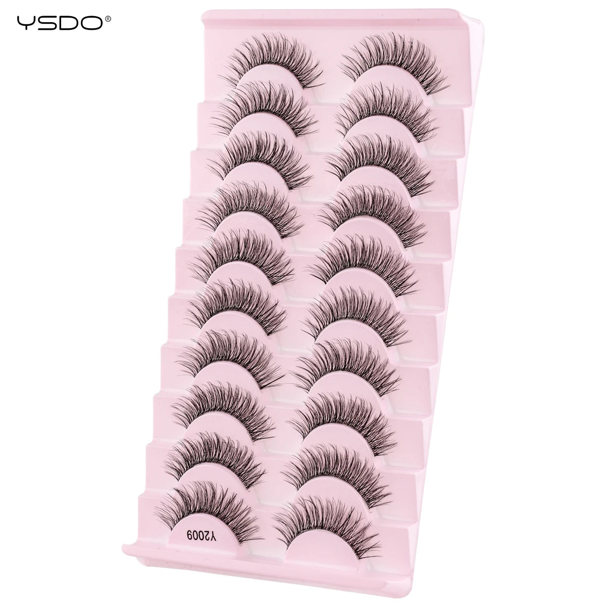 YSDO Half Lash Collection – 3 or 10 Pairs Natural Cat Eye 3D Faux Mink Lashes (Lightweight, Reusable, Soft Glam Finish)