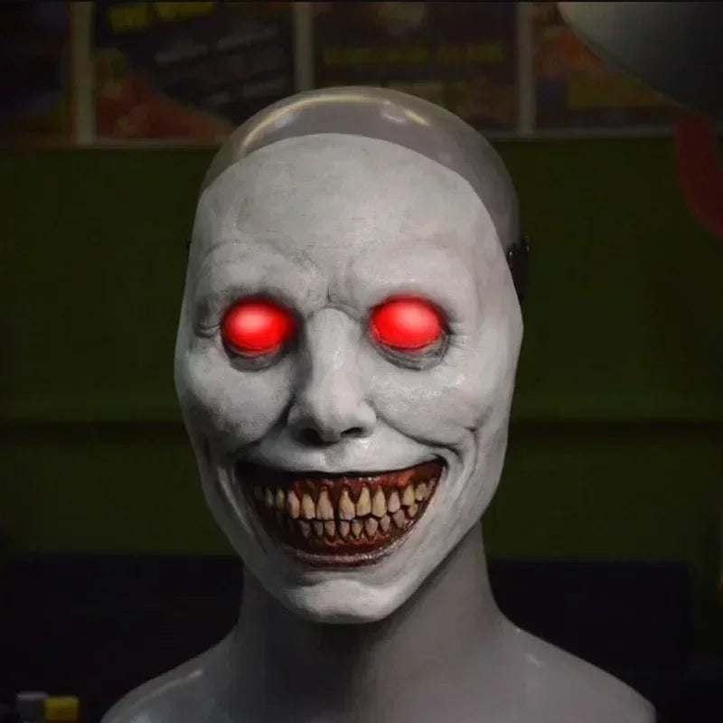 Smiling Demon Horror Mask – Ultra-Realistic Scary Halloween Cosplay Mask for Parties & Pranks