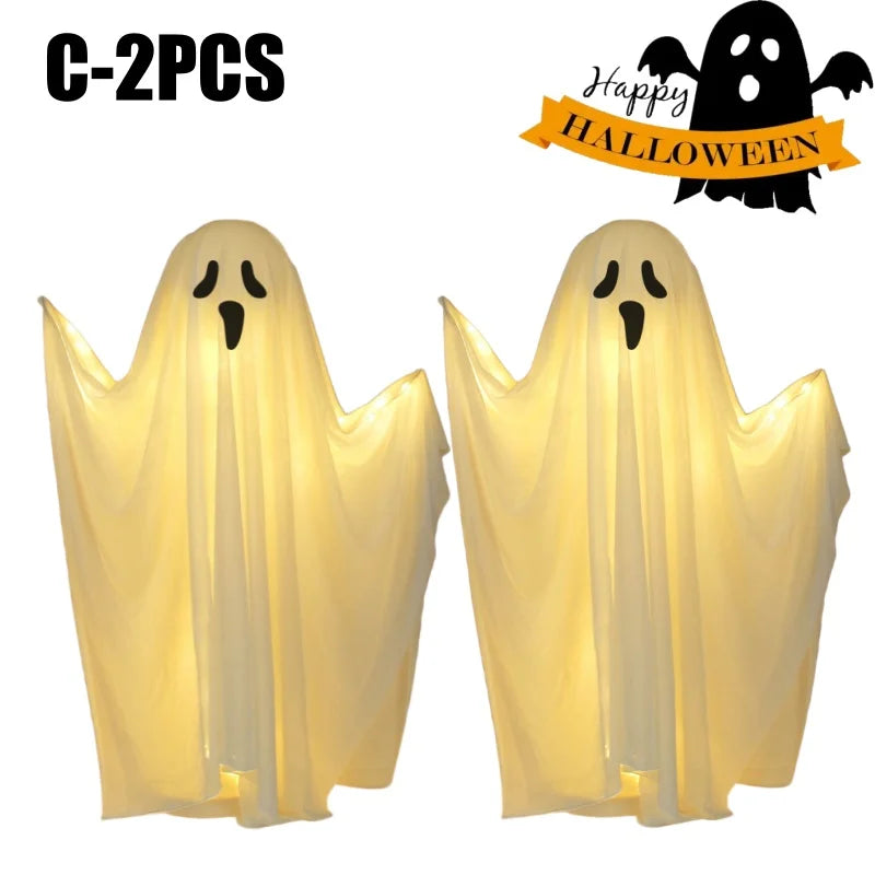 ✨ Life-Size Glowing Ghost Decoration – Spooky Standing Light-Up Halloween Display for Indoor & Outdoor Fun