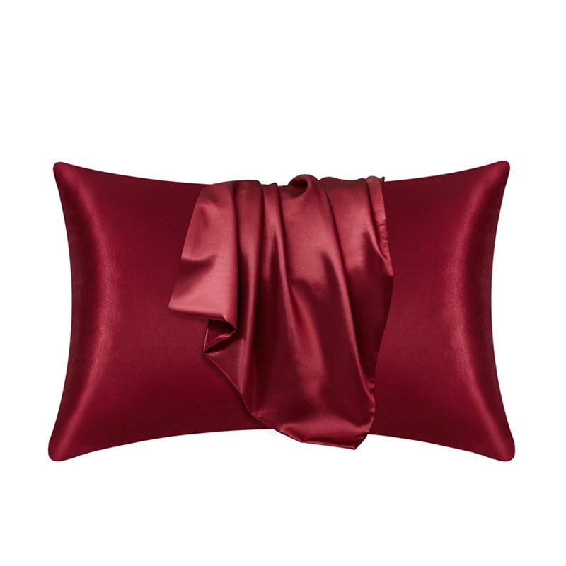 Luxury Silk Satin Pillowcase - Hair & Skin Beauty, Comfortable & Stylish Standard/Queen Size Pillow Cover (1PC)