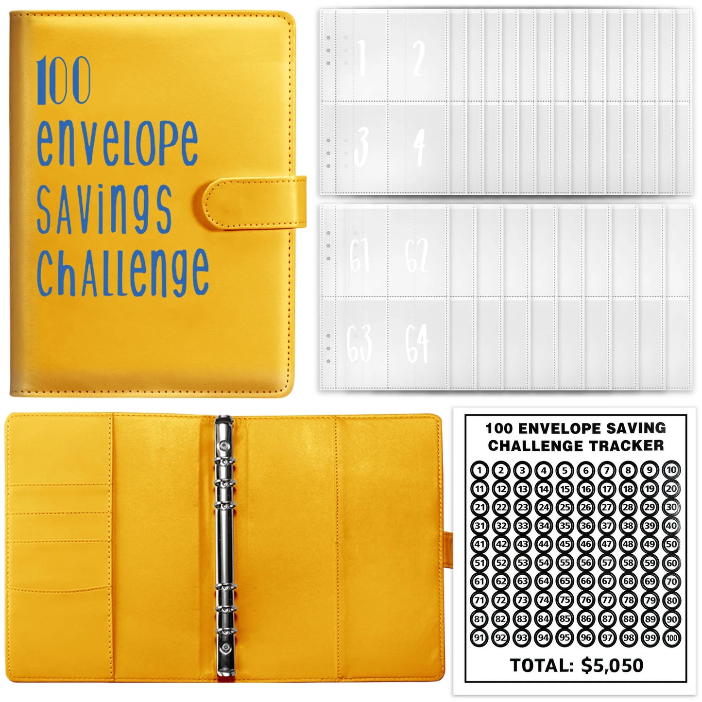 Money Goal Challenge Binder – 100 Envelope Savings Game for Smart Budgeting