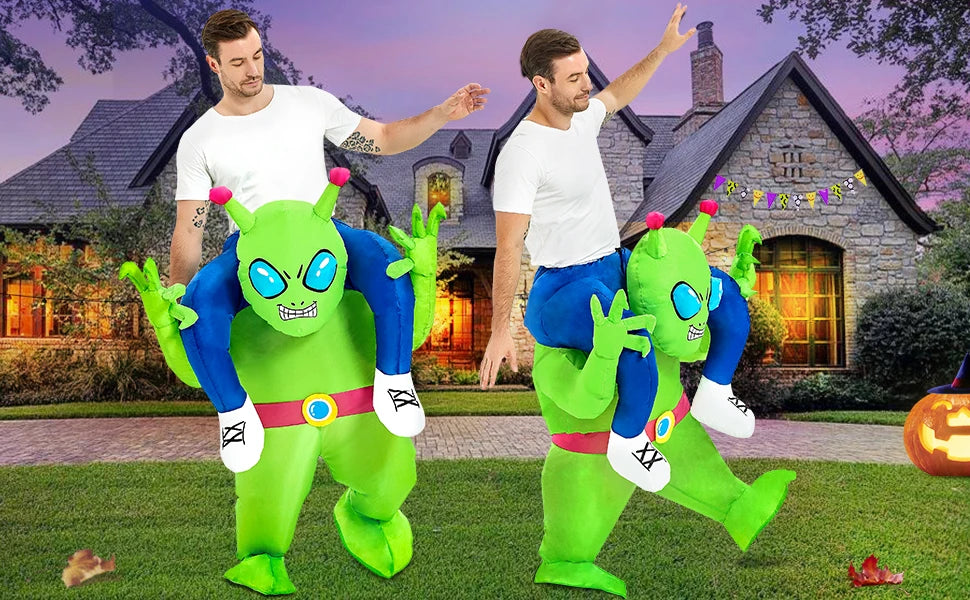 ✨ Inflatable Dinosaur & Animal Ride-On Costume – Funny Halloween Party Cosplay Suit for Adults
