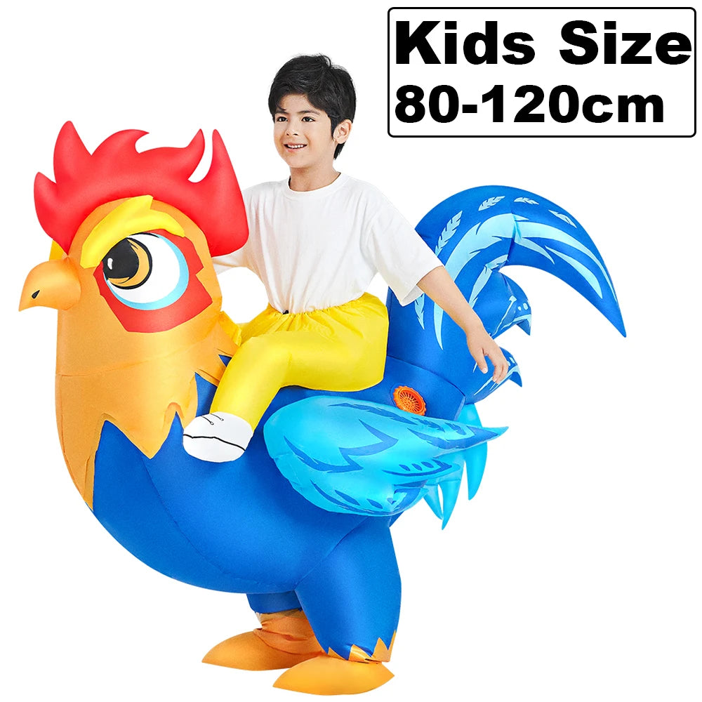 ✨ Inflatable Dinosaur & Animal Ride-On Costume – Funny Halloween Party Cosplay Suit for Adults