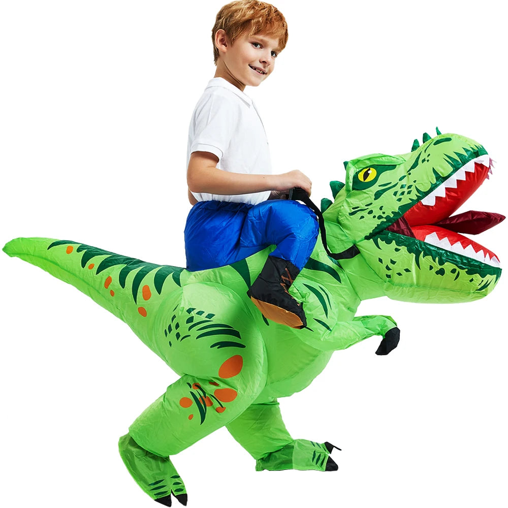 ✨ Inflatable Dinosaur & Animal Ride-On Costume – Funny Halloween Party Cosplay Suit for Adults