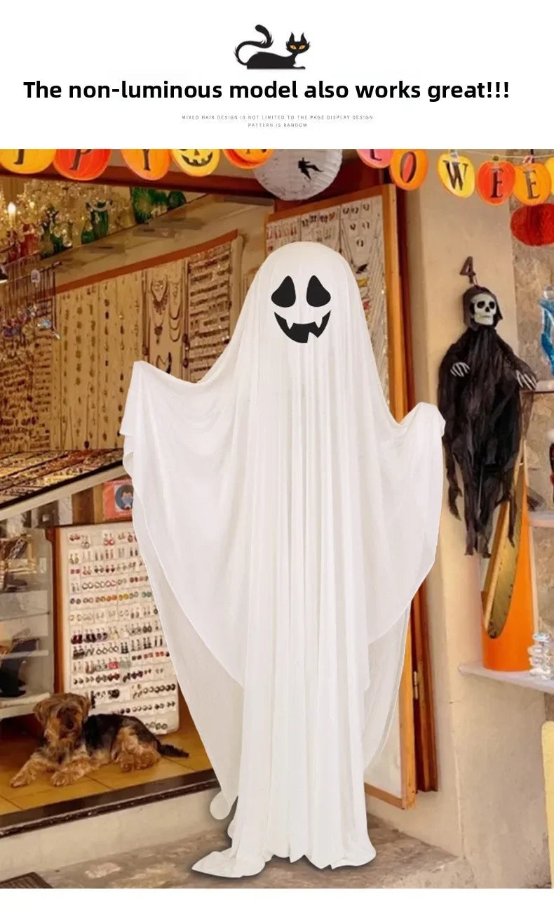 ✨ Life-Size Glowing Ghost Decoration – Spooky Standing Light-Up Halloween Display for Indoor & Outdoor Fun