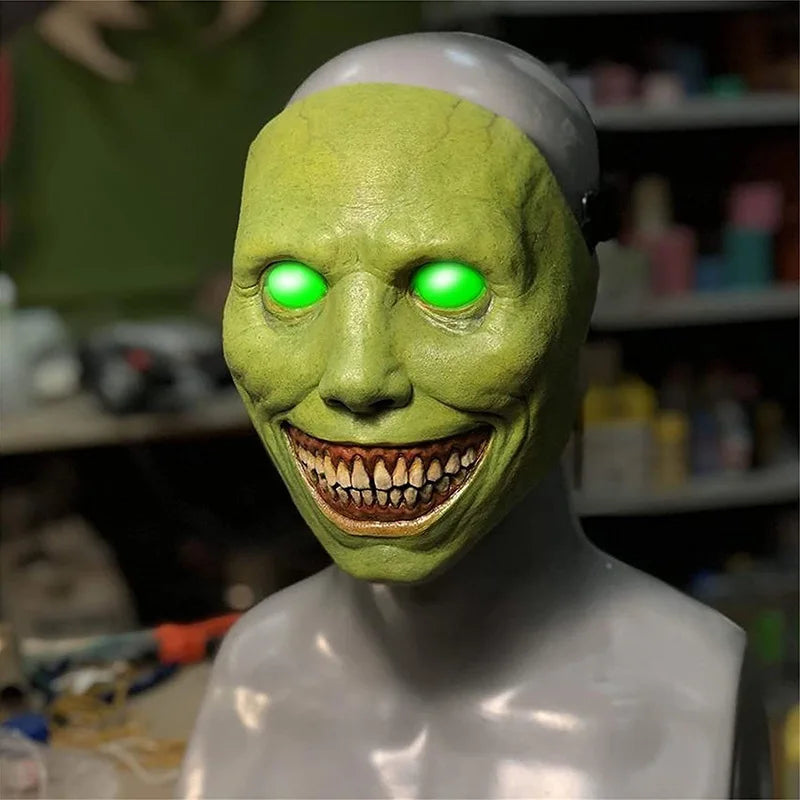 Smiling Demon Horror Mask – Ultra-Realistic Scary Halloween Cosplay Mask for Parties & Pranks