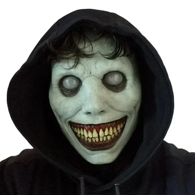 Smiling Demon Horror Mask – Ultra-Realistic Scary Halloween Cosplay Mask for Parties & Pranks