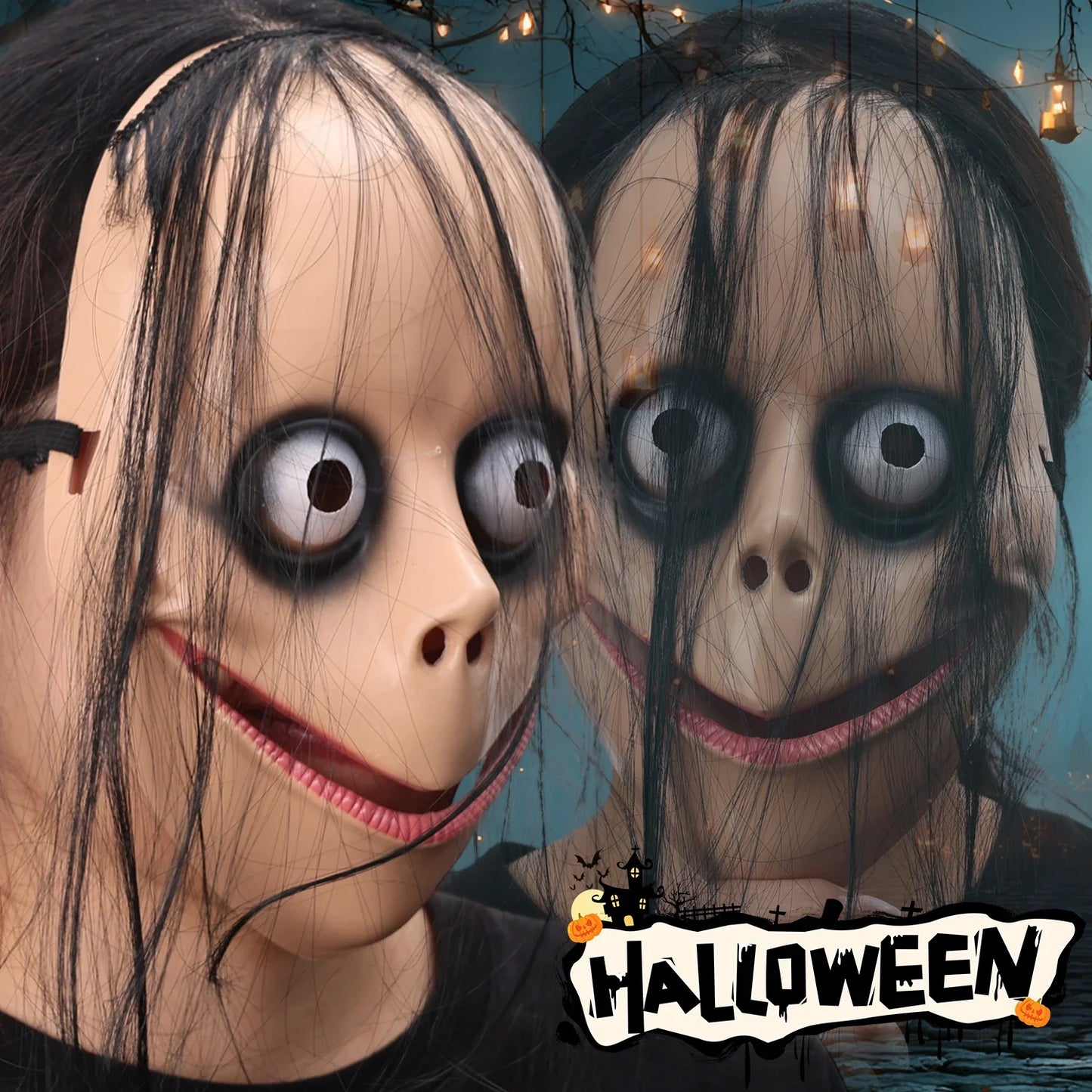 ✨ Cursed Clown Horror Mask – Scary Halloween Costume Prop for Adults & Kids