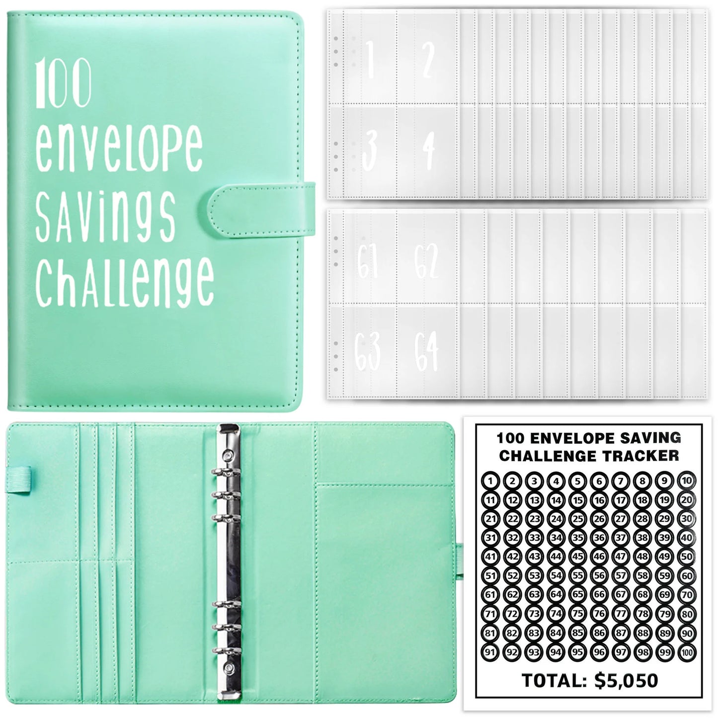 Money Goal Challenge Binder – 100 Envelope Savings Game for Smart Budgeting