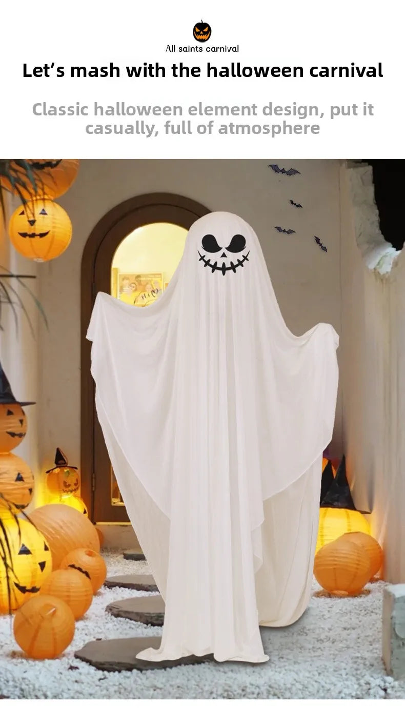 ✨ Life-Size Glowing Ghost Decoration – Spooky Standing Light-Up Halloween Display for Indoor & Outdoor Fun