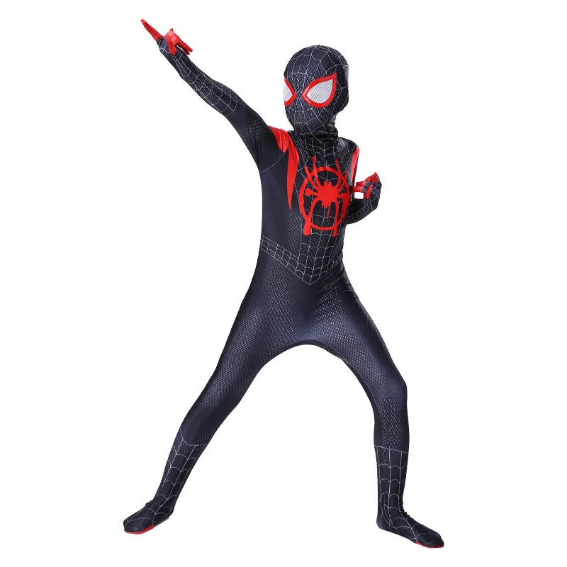 ✨ Kids Spider-Hero Costume Set – Miles Morales & Spider-Gwen Superhero Jumpsuit Halloween Cosplay Outfit