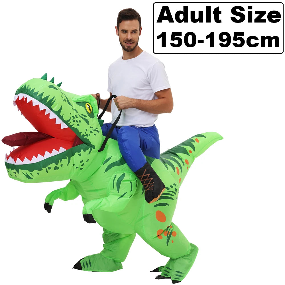 ✨ Inflatable Dinosaur & Animal Ride-On Costume – Funny Halloween Party Cosplay Suit for Adults