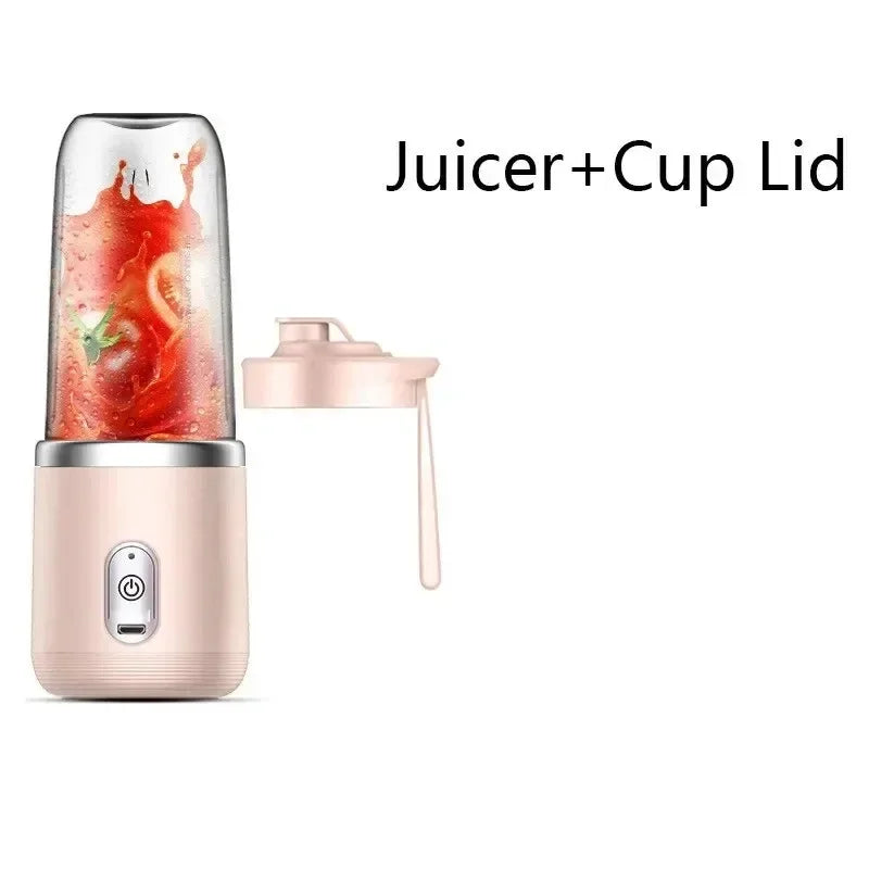Portable Electric Juice Extractor Household Multi Function 6 Blades Mini Juice Cup Mixing Smoothies Auxiliary Food for Kitchen