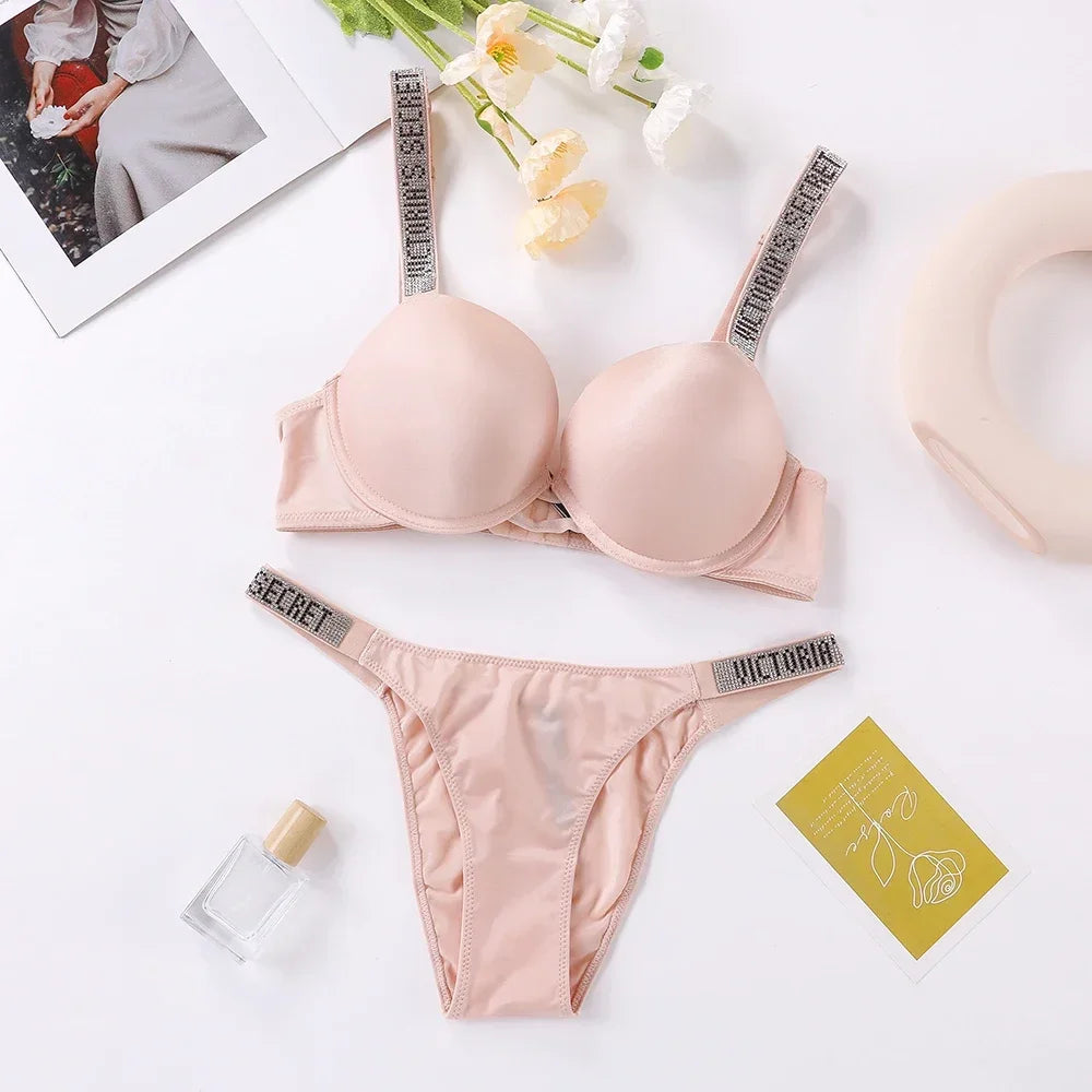 Classic Women's Fashion Lingerie Set Sexy Breathable Soft Versatile Shapewear Victoria's Secret Sexy Lingerie Bra and Panty Set