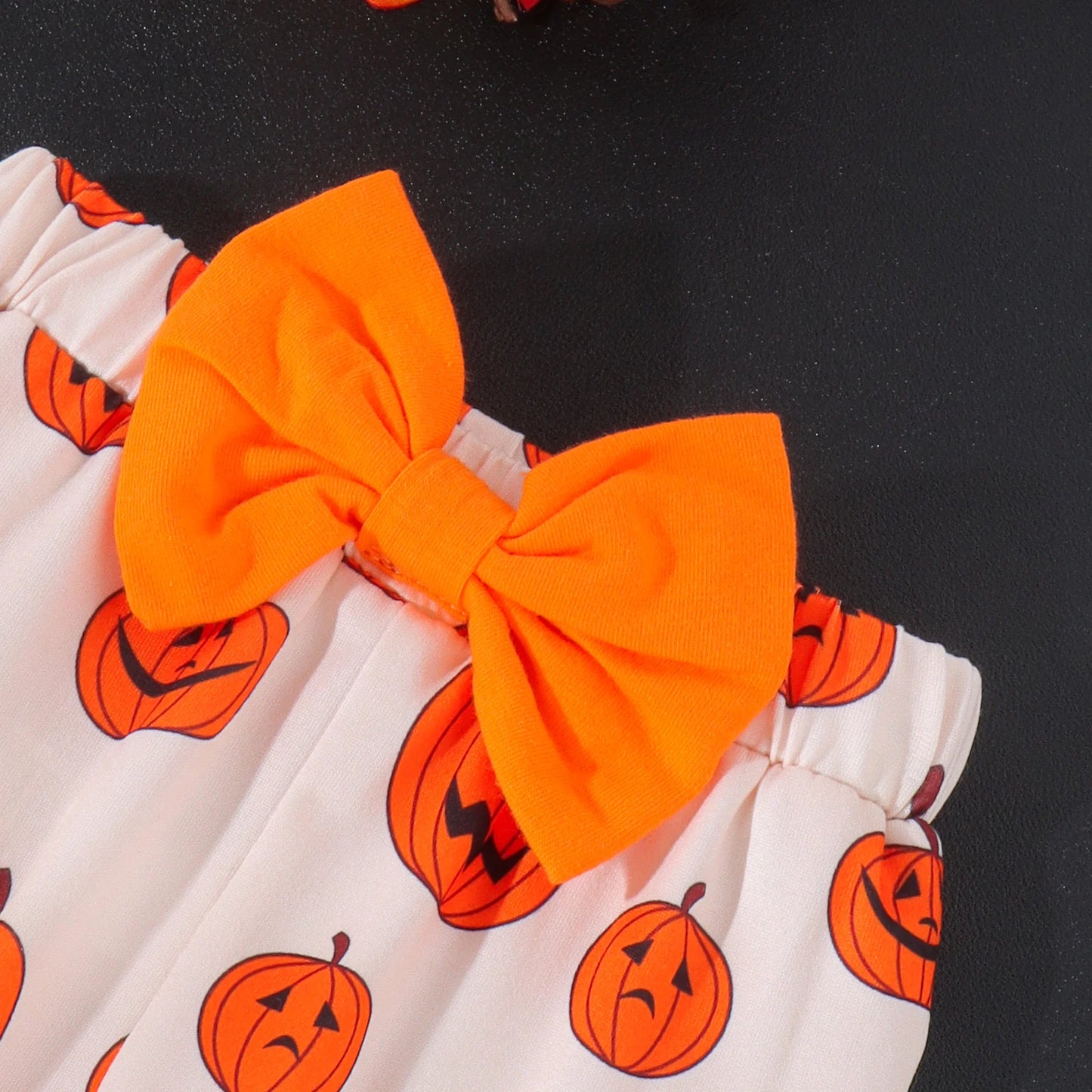 Little Pumpkin 3-Piece Baby Outfit – Long Sleeve Top, Pumpkin Pants & Bow Headband | Fall & Halloween Baby Set
