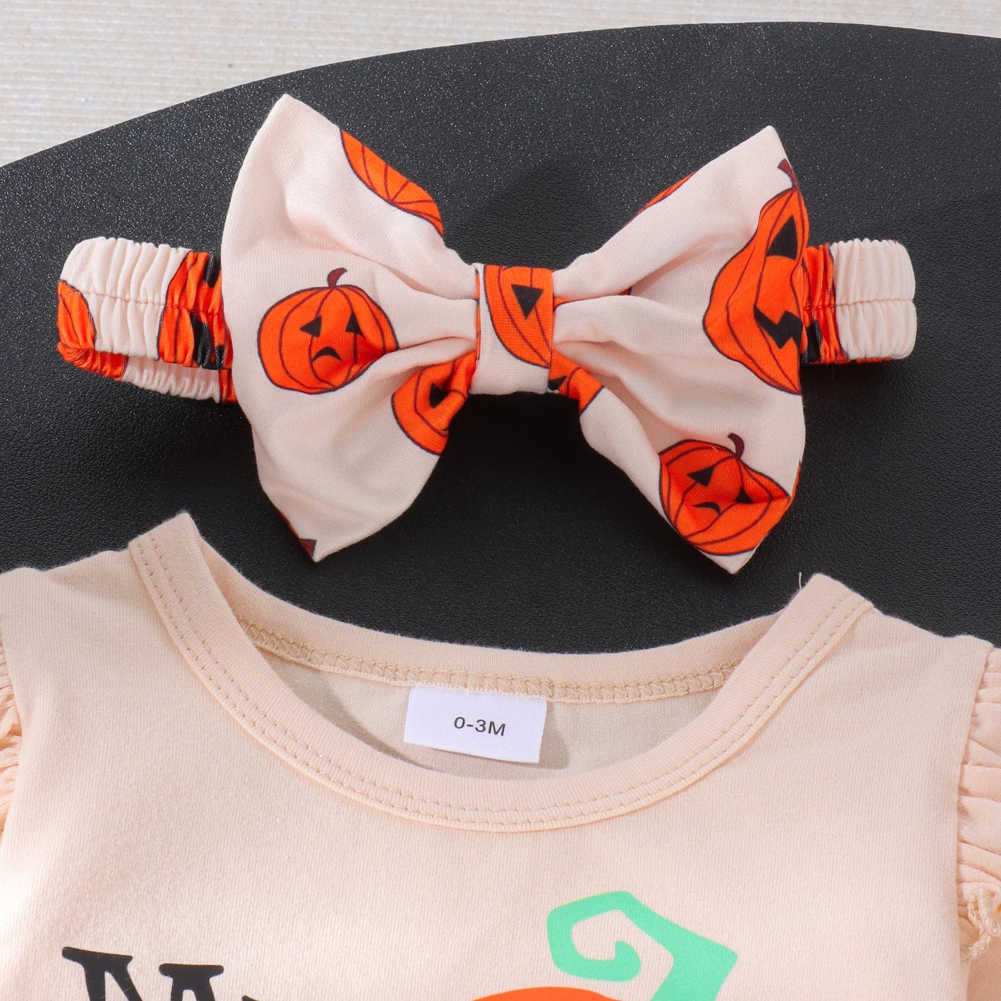 Little Pumpkin 3-Piece Baby Outfit – Long Sleeve Top, Pumpkin Pants & Bow Headband | Fall & Halloween Baby Set