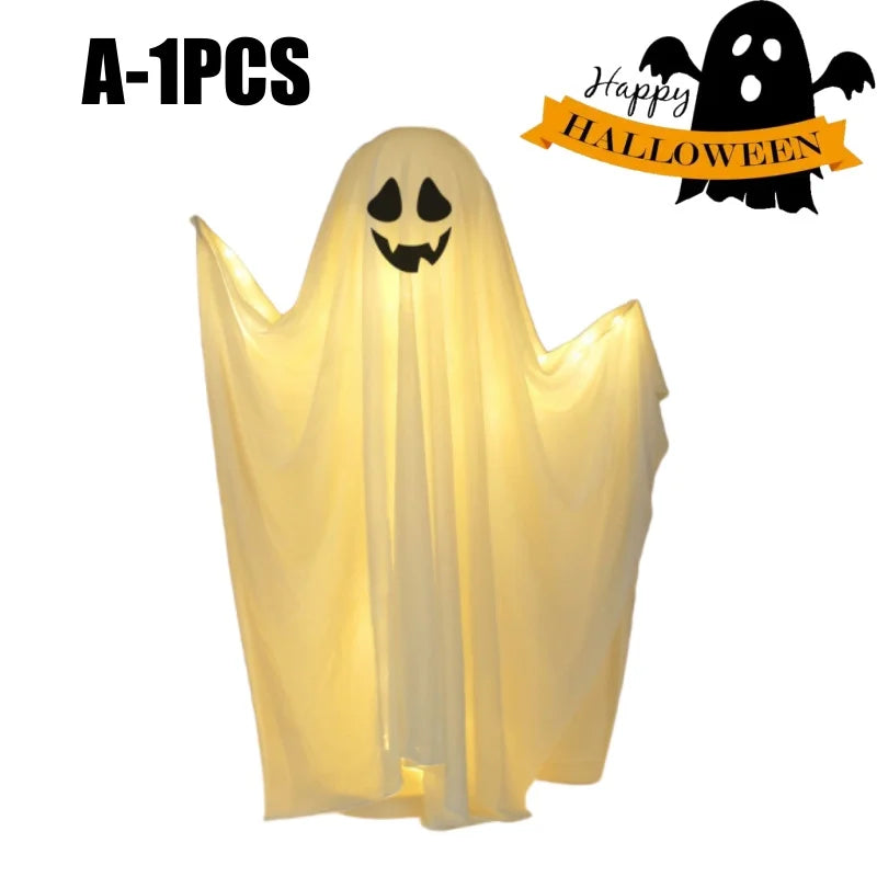 ✨ Life-Size Glowing Ghost Decoration – Spooky Standing Light-Up Halloween Display for Indoor & Outdoor Fun