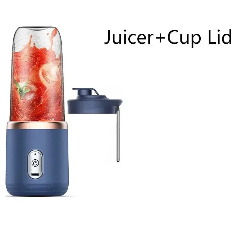 Portable Electric Juice Extractor Household Multi Function 6 Blades Mini Juice Cup Mixing Smoothies Auxiliary Food for Kitchen
