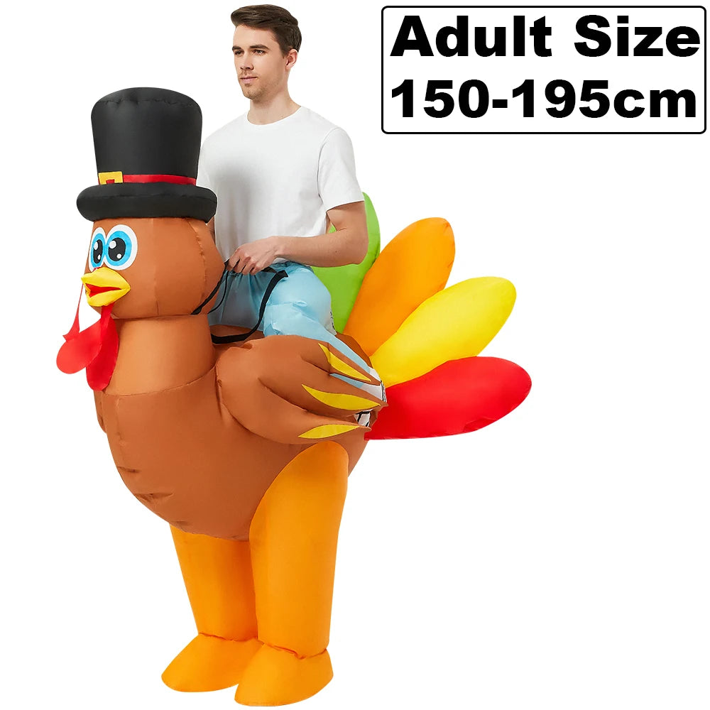 ✨ Inflatable Dinosaur & Animal Ride-On Costume – Funny Halloween Party Cosplay Suit for Adults