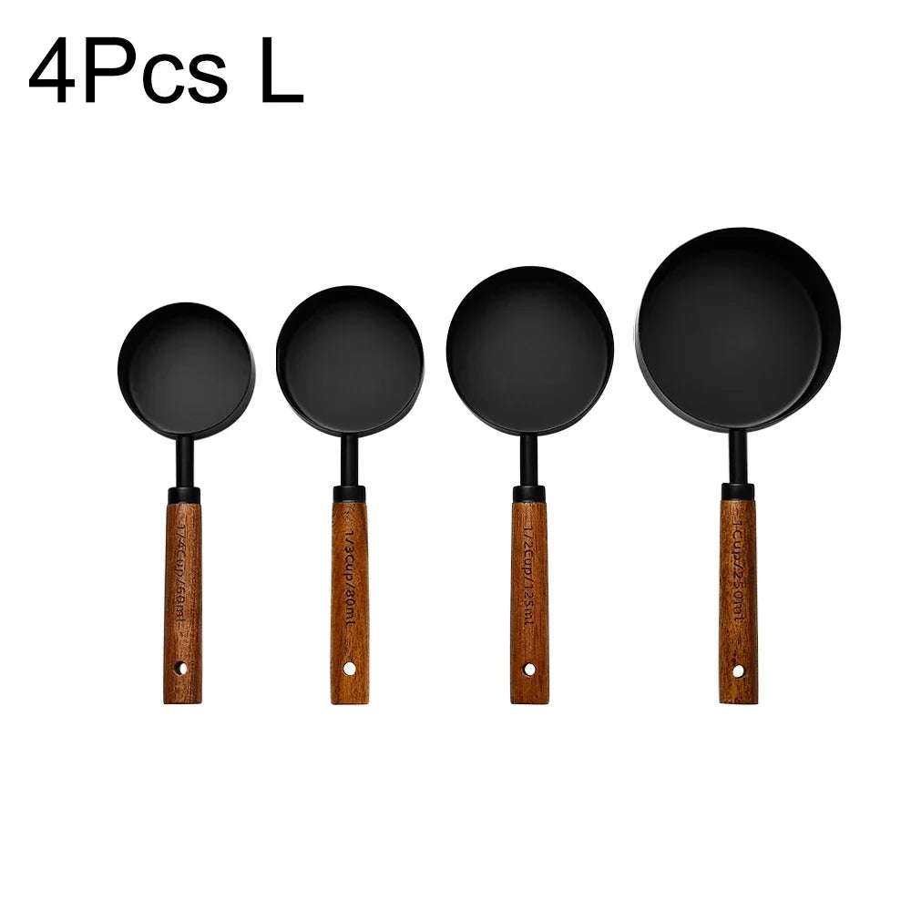✨ Premium Gold & Silver Stainless Steel Measuring Cups & Spoons Set – Stylish Kitchen Baking & Coffee Tools ✨