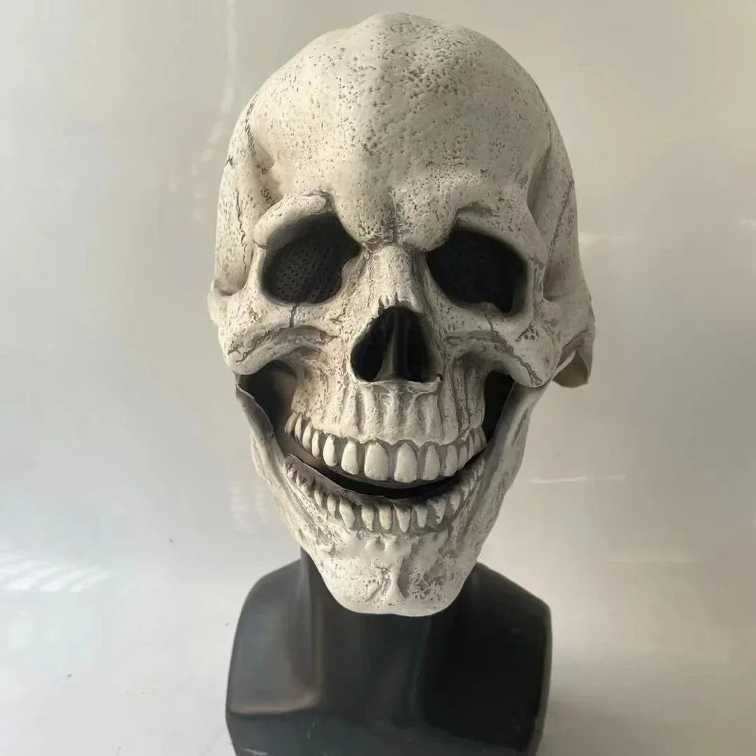 Smiling Demon Horror Mask – Ultra-Realistic Scary Halloween Cosplay Mask for Parties & Pranks