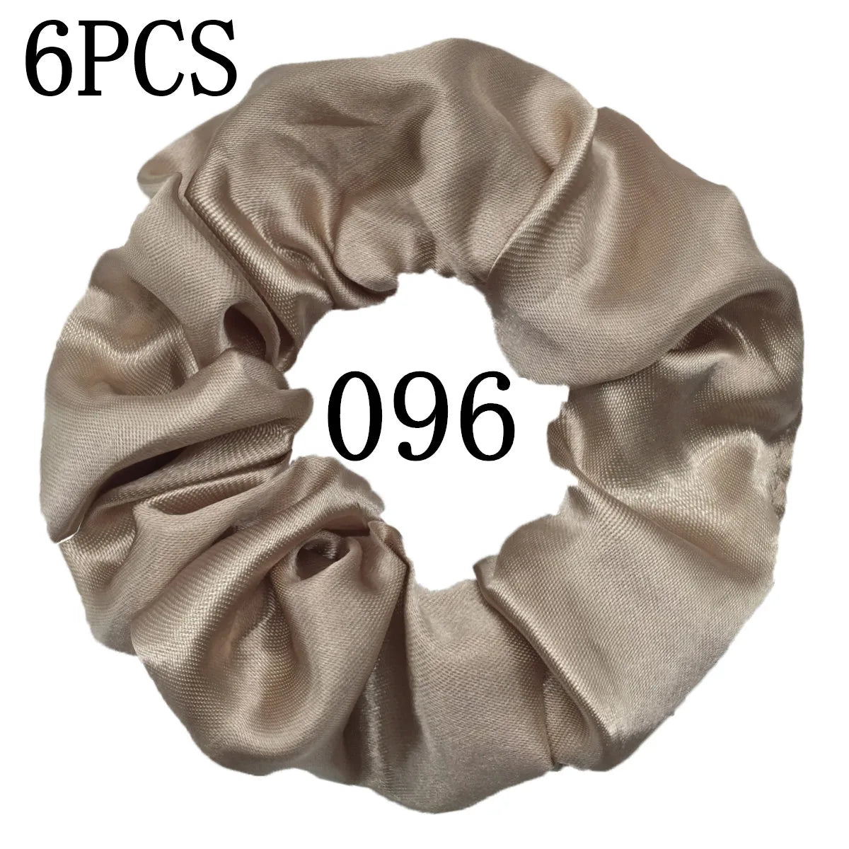 6-Pack Luxury Satin Scrunchies — Soft Silk-Like Hair Ties for Everyday Beauty & Self-Care