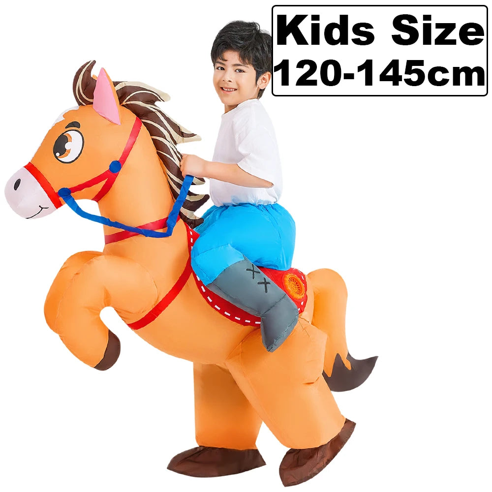 ✨ Inflatable Dinosaur & Animal Ride-On Costume – Funny Halloween Party Cosplay Suit for Adults