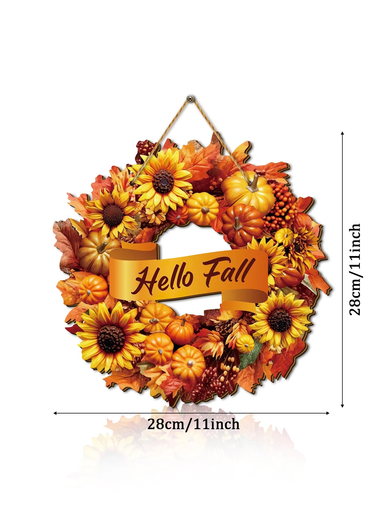 Golden Harvest Welcome Wreath