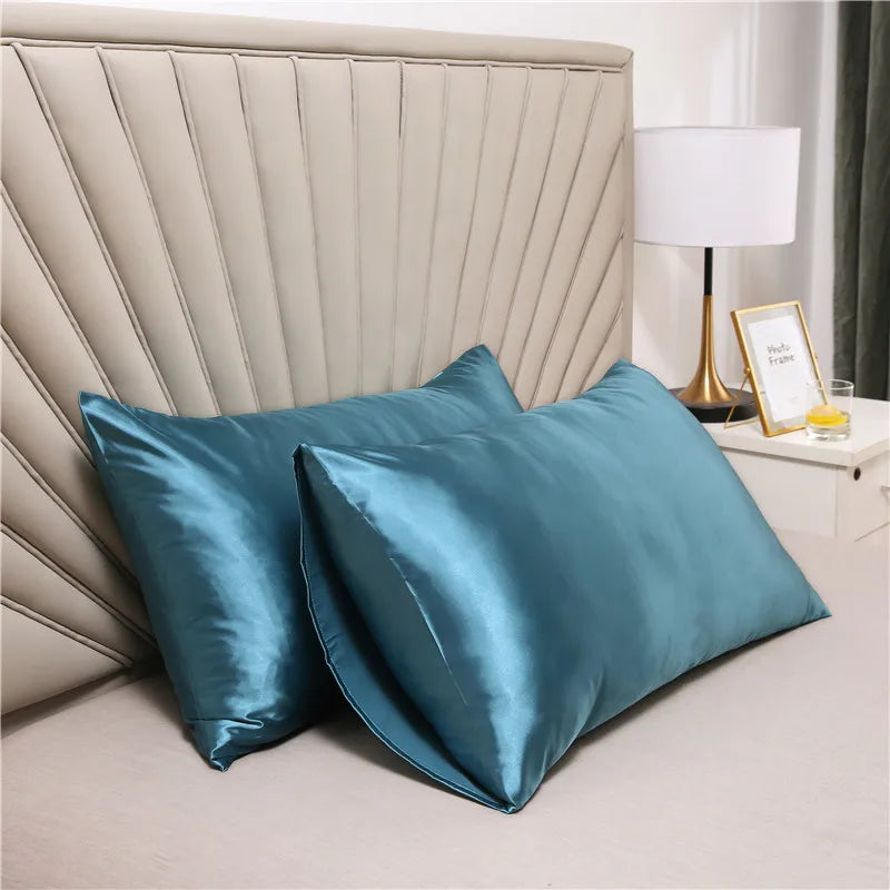 Luxury Silk Satin Pillowcase - Hair & Skin Beauty, Comfortable & Stylish Standard/Queen Size Pillow Cover (1PC)