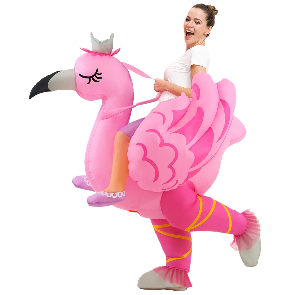 ✨ Inflatable Dinosaur & Animal Ride-On Costume – Funny Halloween Party Cosplay Suit for Adults