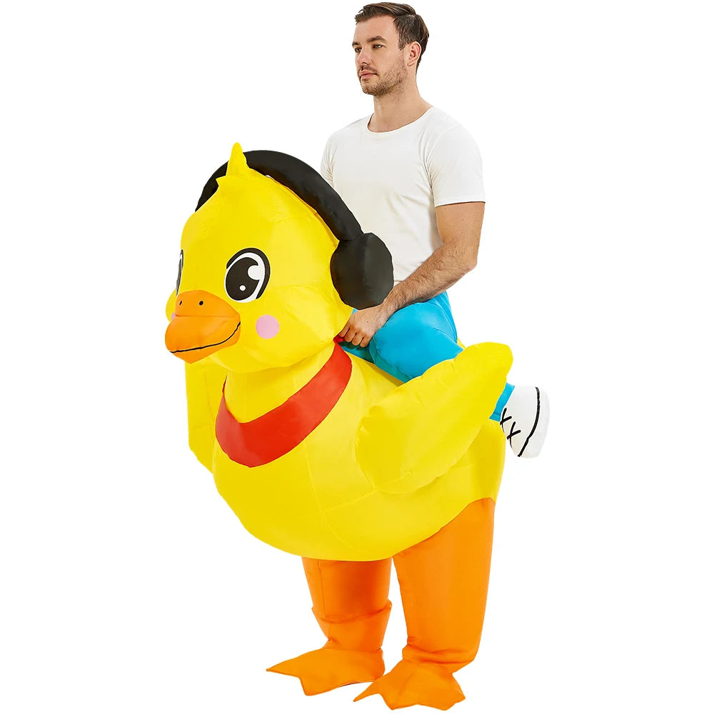 ✨ Inflatable Dinosaur & Animal Ride-On Costume – Funny Halloween Party Cosplay Suit for Adults