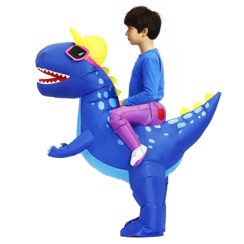 ✨ Inflatable Dinosaur & Animal Ride-On Costume – Funny Halloween Party Cosplay Suit for Adults