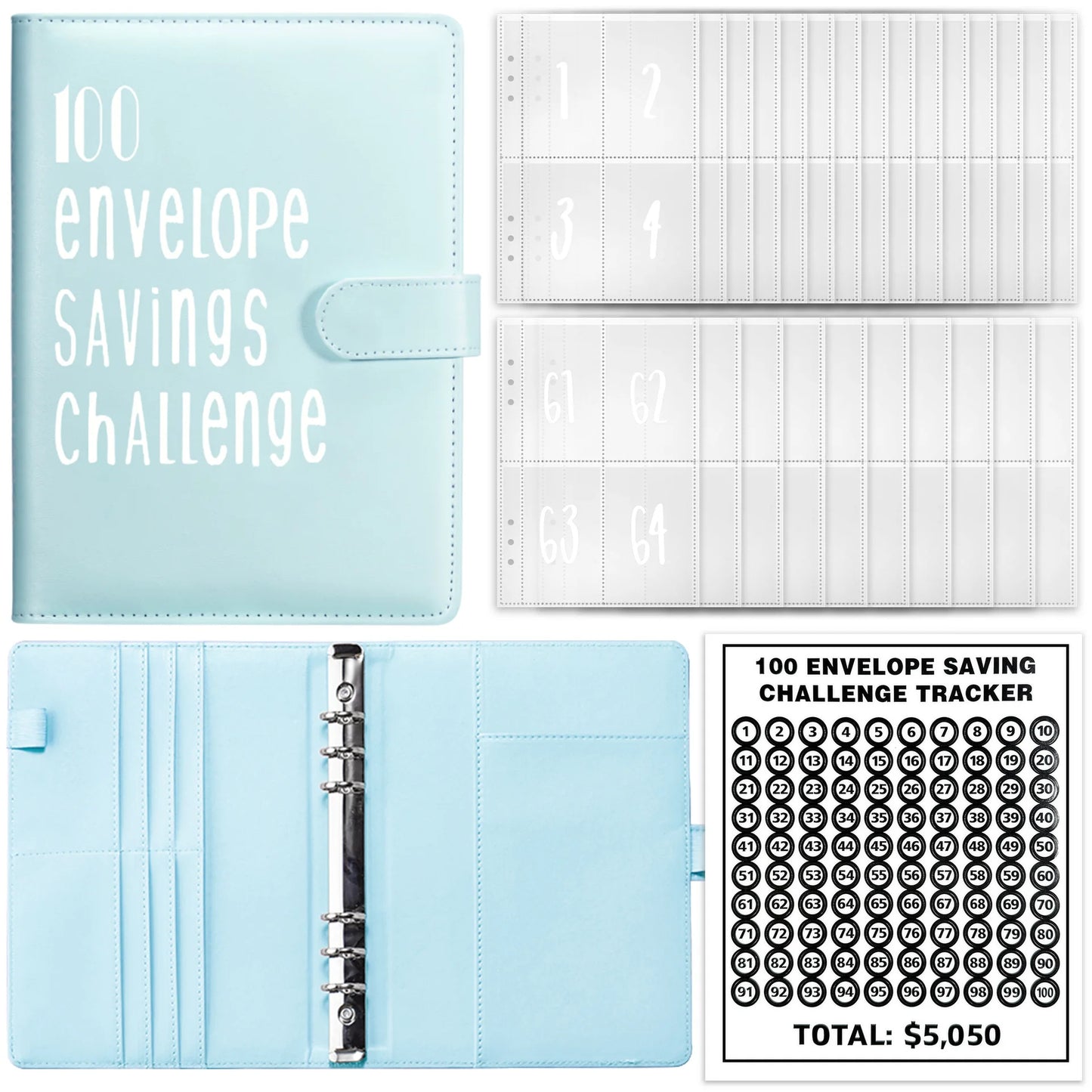 Money Goal Challenge Binder – 100 Envelope Savings Game for Smart Budgeting