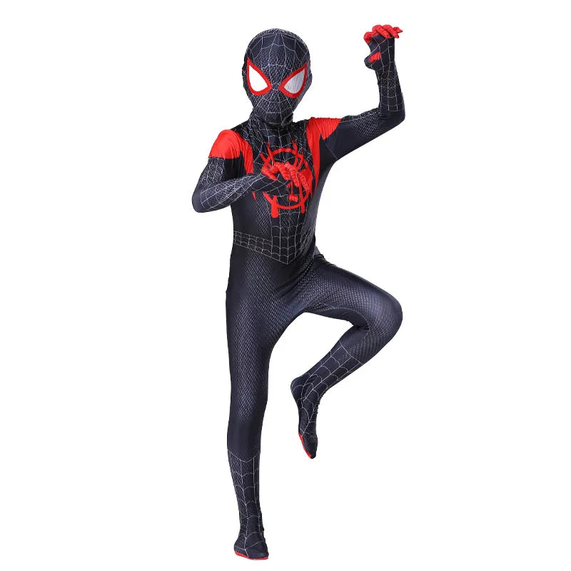 ✨ Kids Spider-Hero Costume Set – Miles Morales & Spider-Gwen Superhero Jumpsuit Halloween Cosplay Outfit