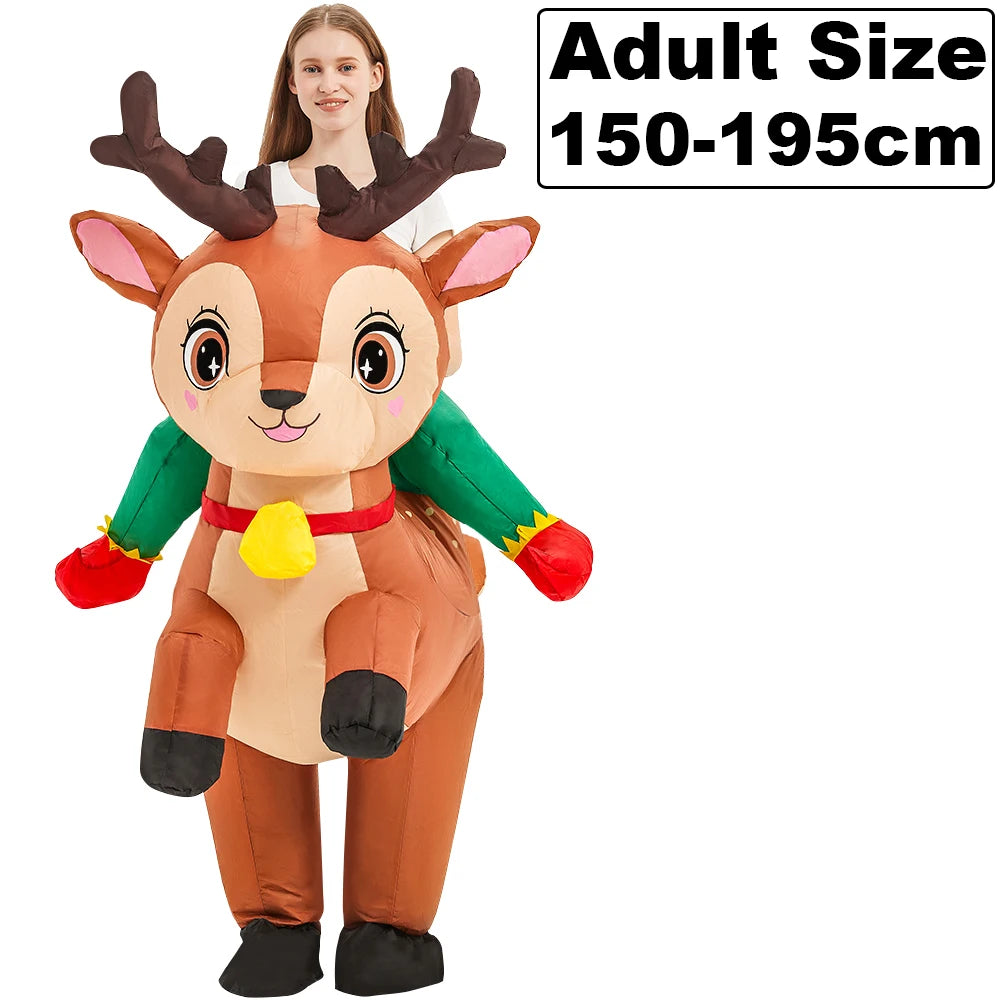 ✨ Inflatable Dinosaur & Animal Ride-On Costume – Funny Halloween Party Cosplay Suit for Adults