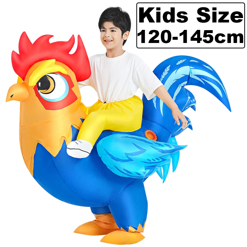 ✨ Inflatable Dinosaur & Animal Ride-On Costume – Funny Halloween Party Cosplay Suit for Adults