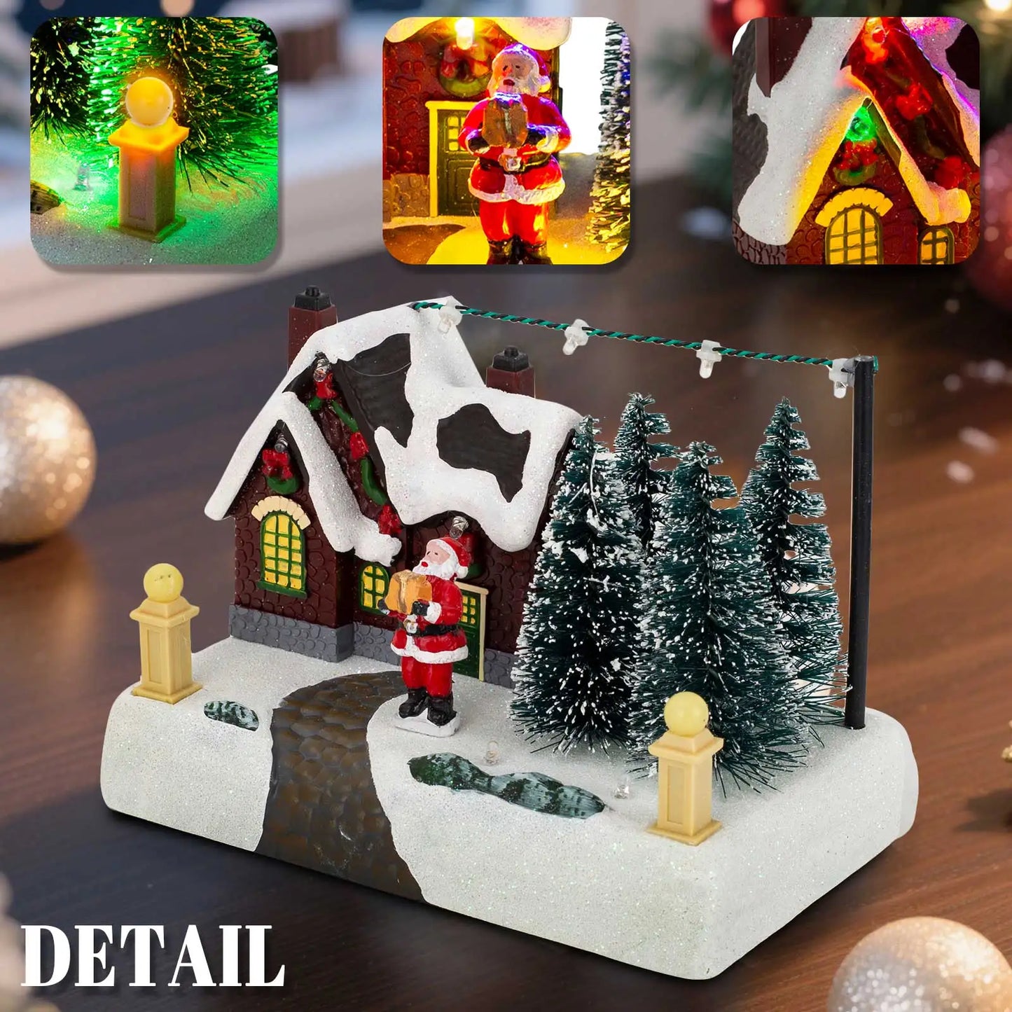 Holiday Glow™ Light-Up Christmas Village House – Snowy LED Mini Home Décor