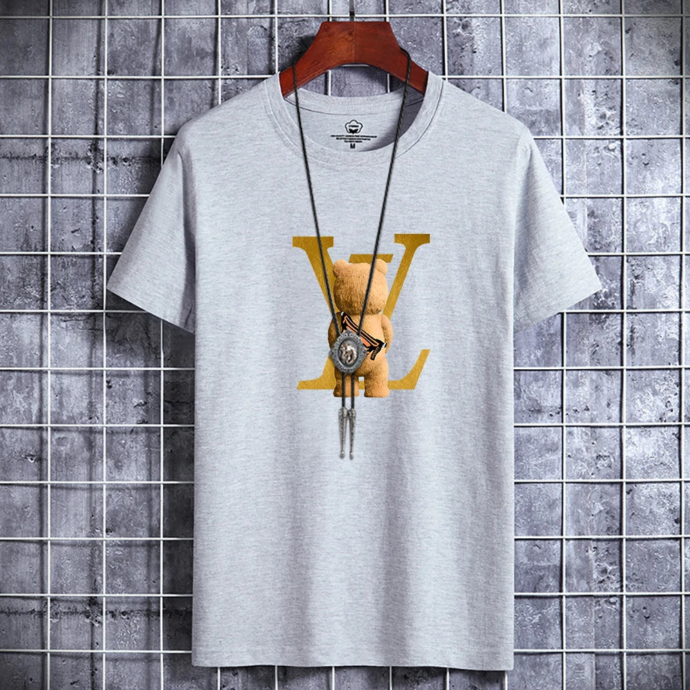 Retro Bear Luxe Tee – Vintage Y2K Streetwear Vibes