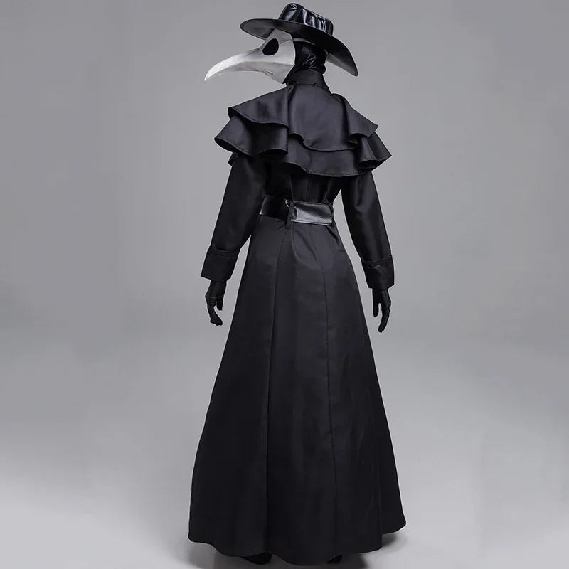 ✨ Medieval Plague Doctor Halloween Costume – Hooded Robe & Mask Cosplay Outfit for Men & Women